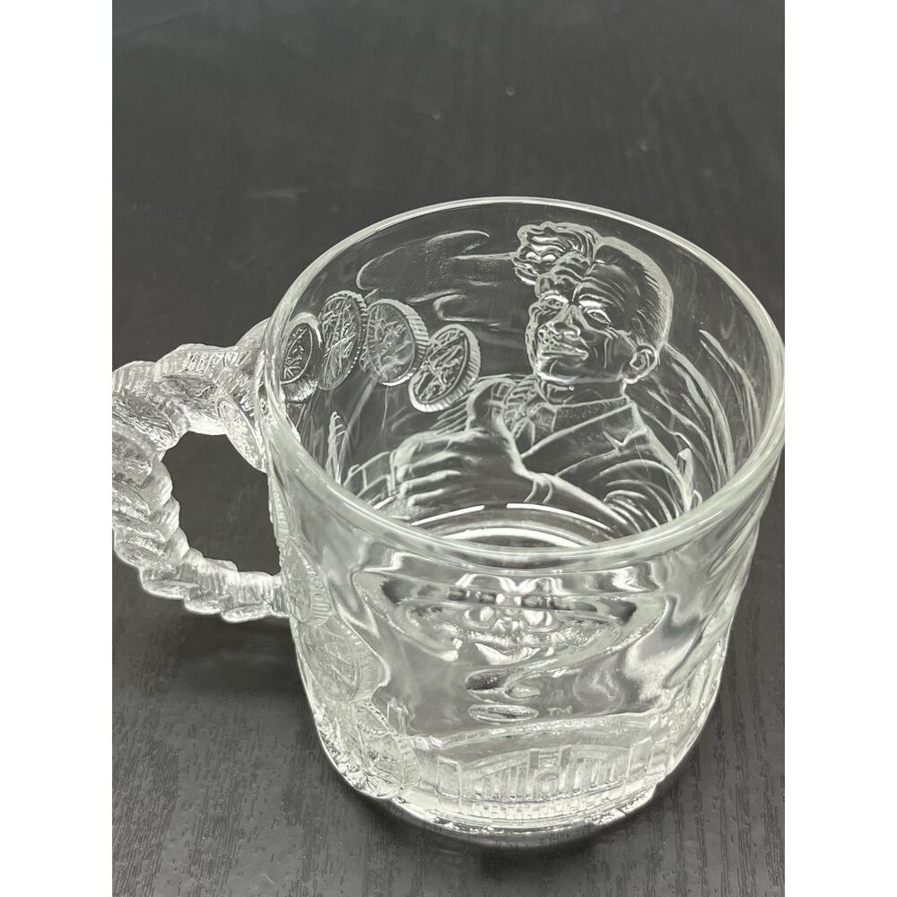 McDonalds VINTAGE 1995 Batman Forever Glass Mug Cup TWO-FACE - Picture 5 of 7